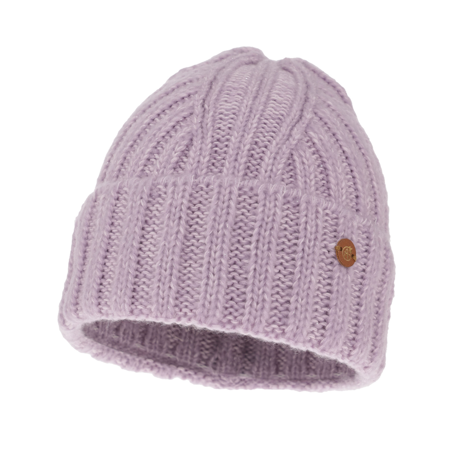 Caciula de iarna pentru femei violet din lână merino Pamira