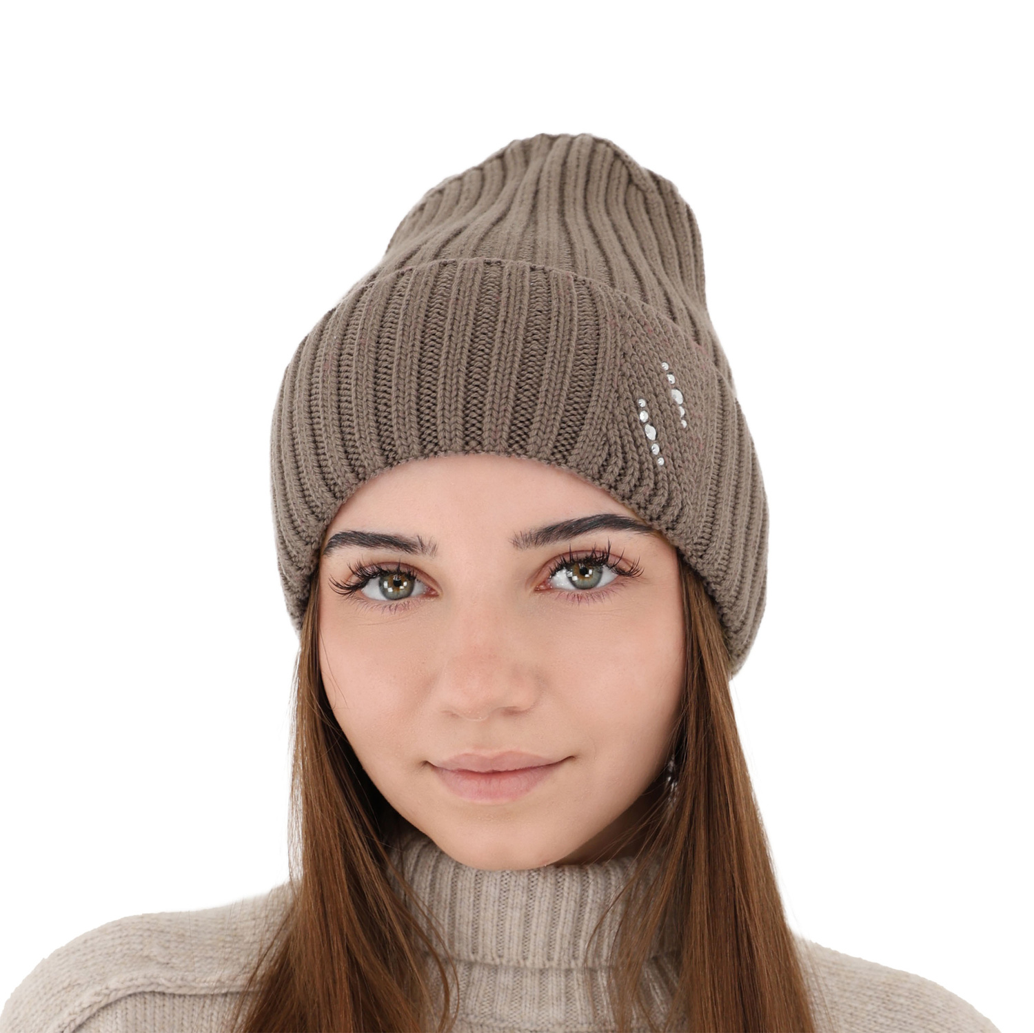 Căciulă de iarnă pentru femei roz 100% lână merino extra fină Ariga