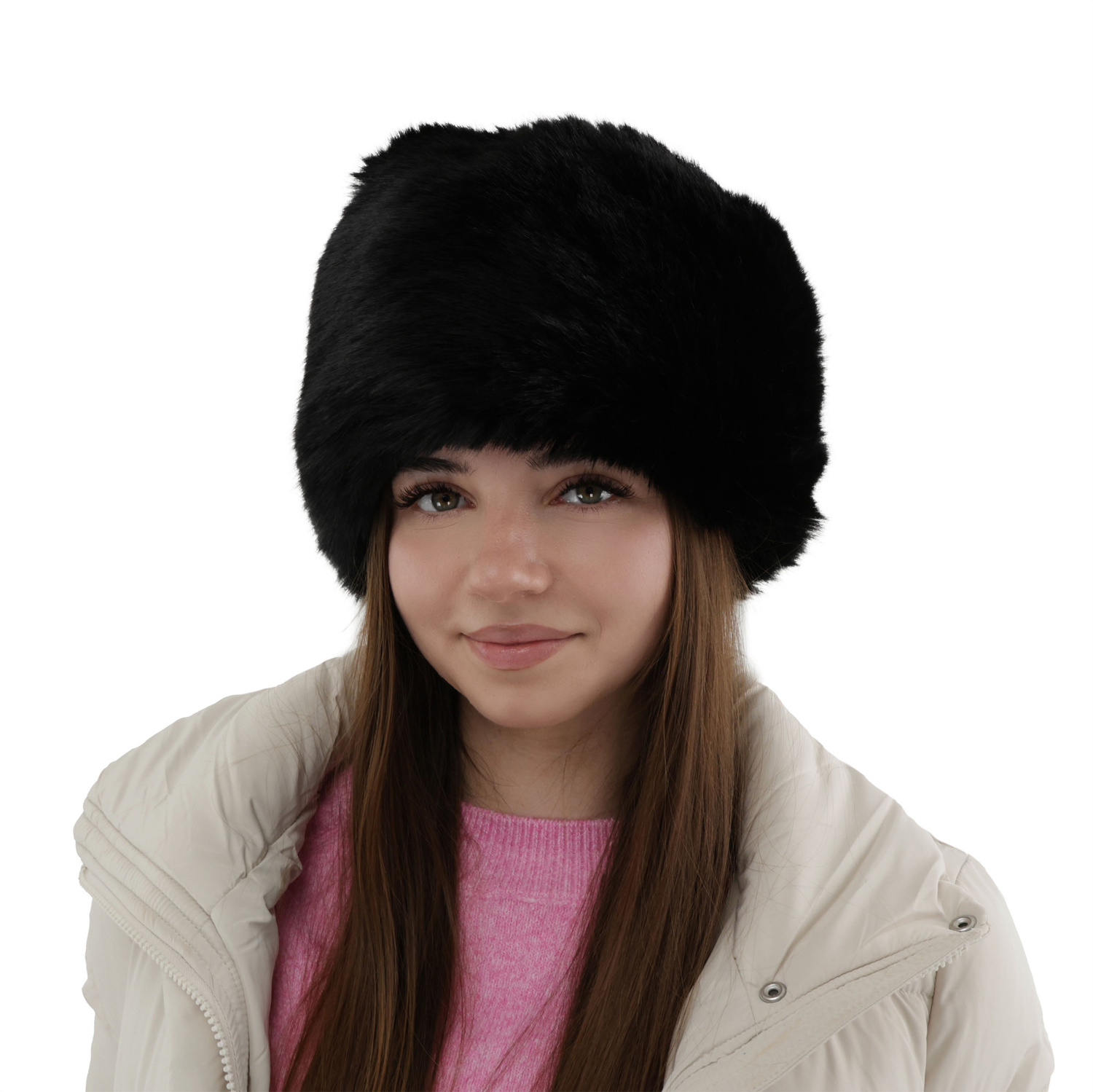 Căciulă de iarnă pentru femei căptușită cu lână fleece bej Holly