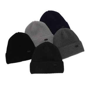 Căciulă de iarnă pentru bărbați gri lână 100% merino extra fină Owen