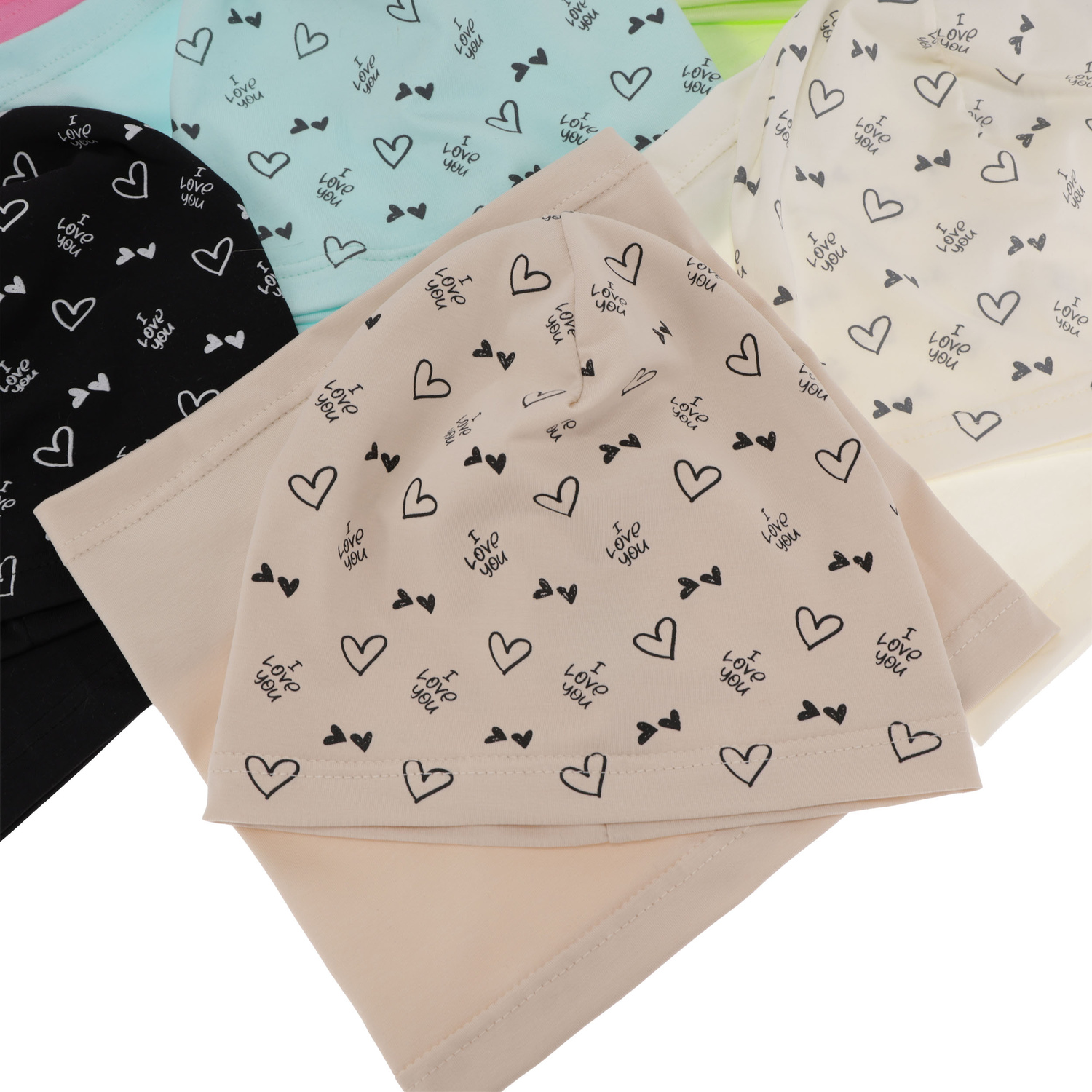 Set de primăvară-toamnă pentru fete bumbac: căciulă și fular circular violet Lovena