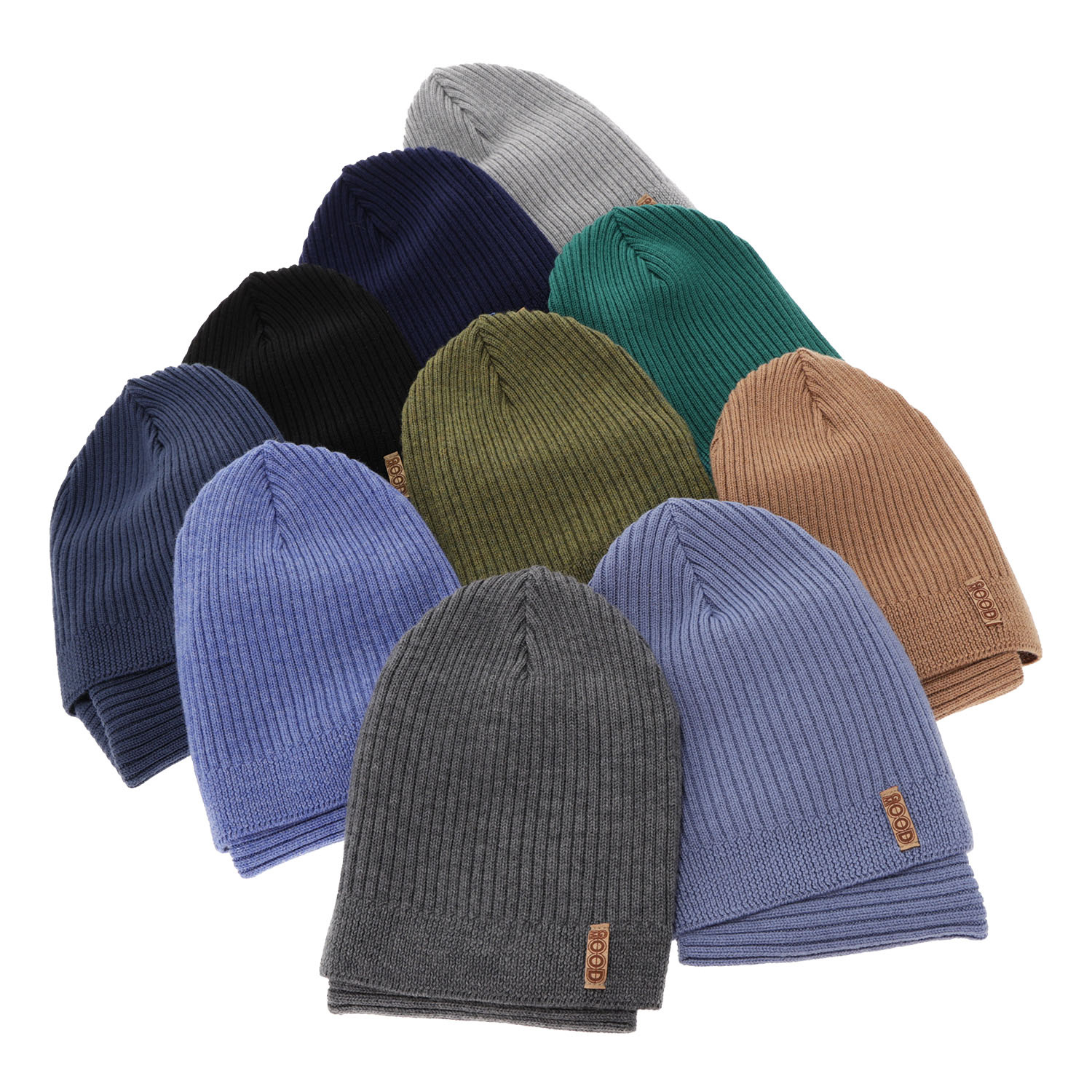 Set primăvară-toamnă pentru băieți: Căciulă și fular circular camel 100% lână merino extra fină Chester