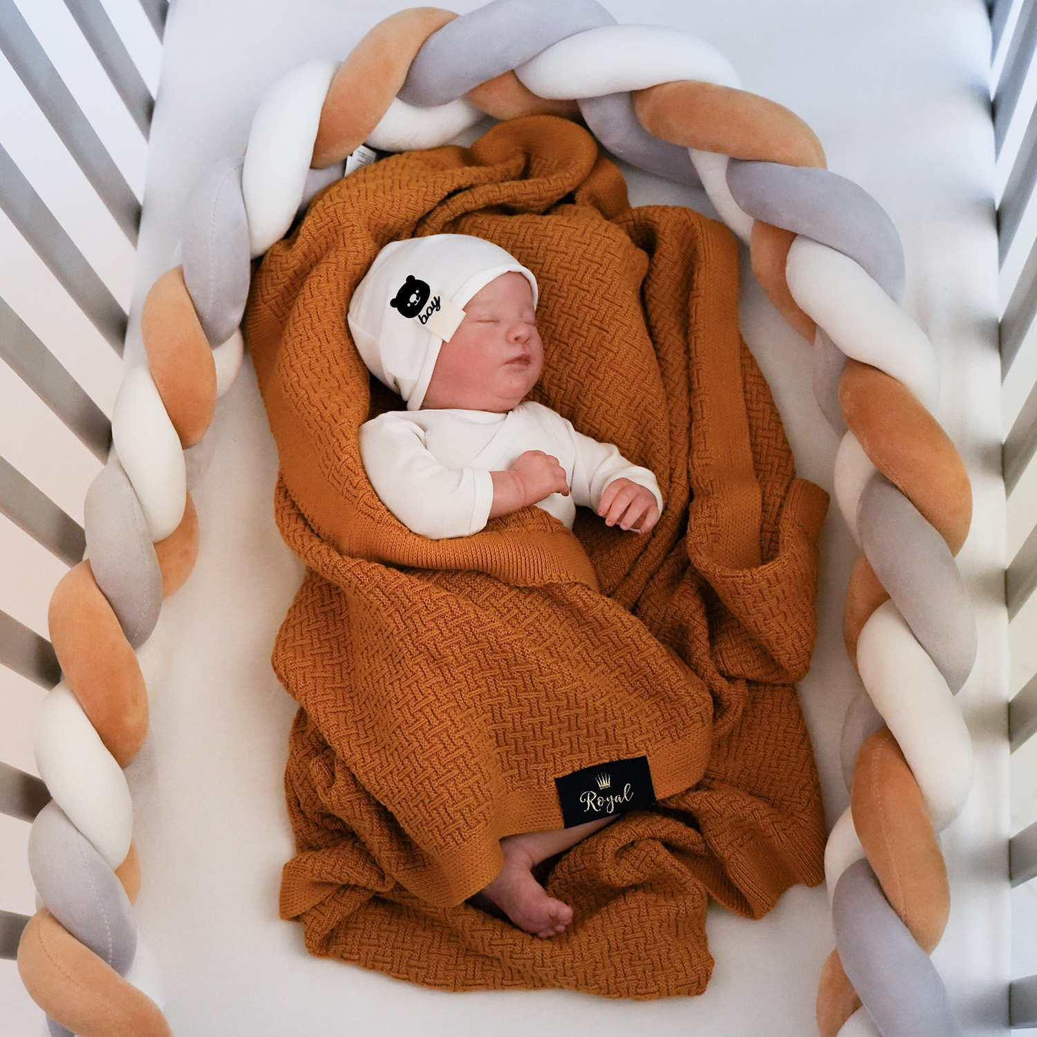 Pătură din bambus - bumbac pentru bebeluși miere Pony