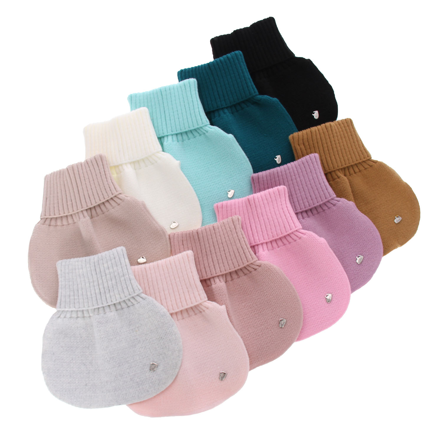 Fular circular de iarnă pentru fete negru Pixi