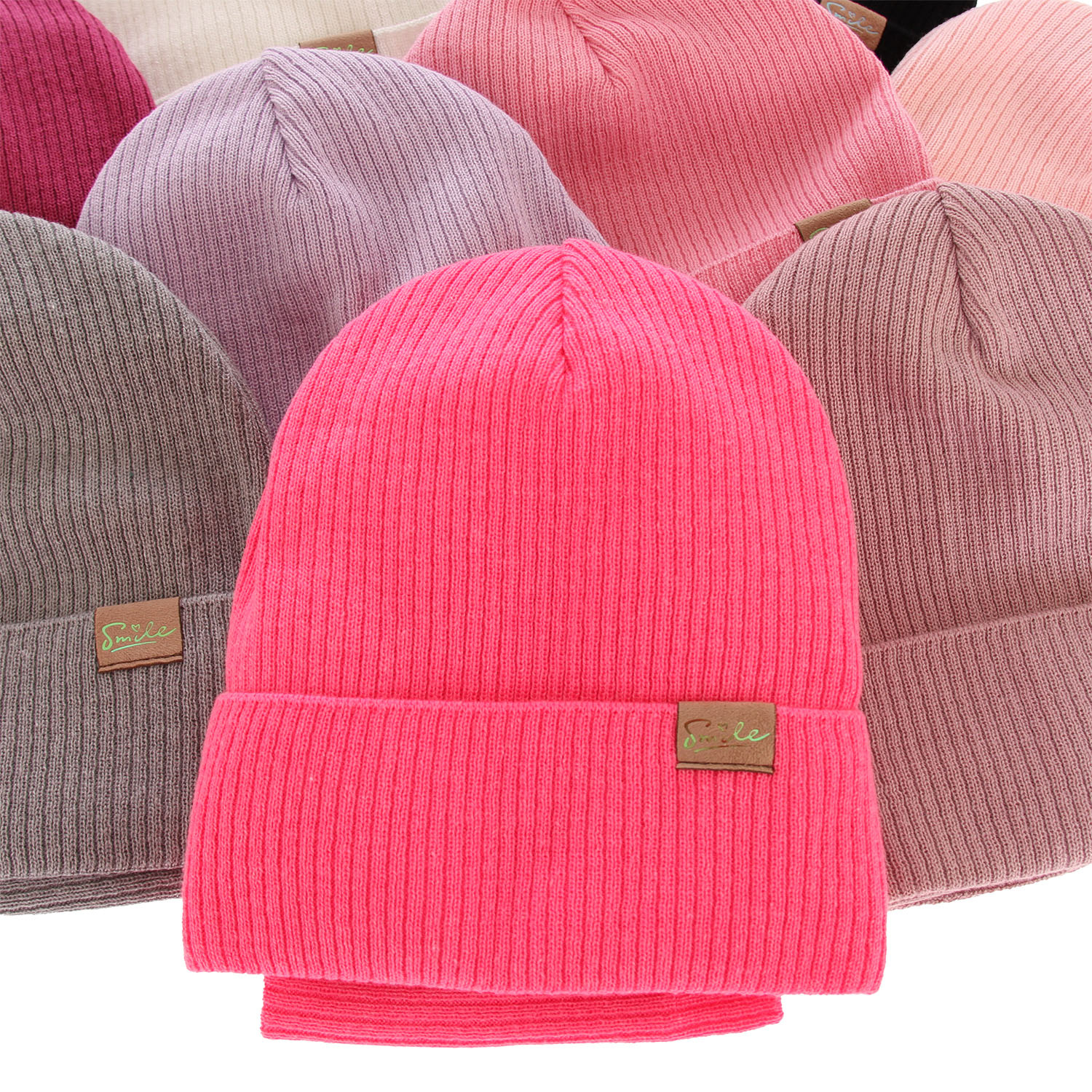 Set de primăvară-toamnă pentru fete: căciulă și fular circular, cu bumbac, negru Alona