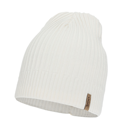 Căciulă de primăvară-toamnă pentru femei, cu bumbac, albă Mirona