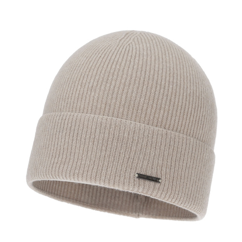 Căciulă de iarnă pentru femei, bej deschis, cu lână merino, Sindra