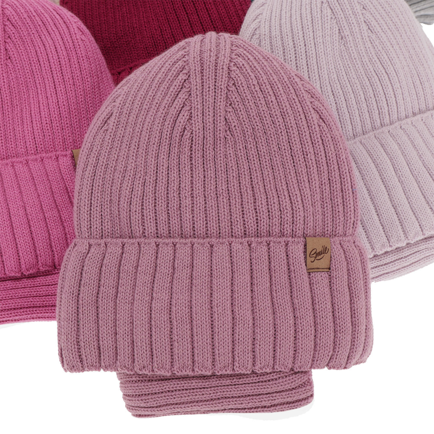 Set de iarnă pentru fete: căciulă și fular circular verde din lână merino Mesalia