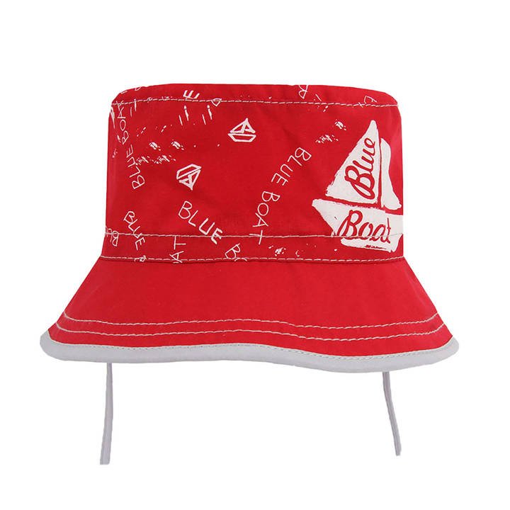 Pălărie de vară pentru băieți roșie Boat